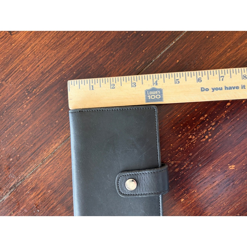 Vintage Coach Black Glove Tanned Leather Checkbook Cover Wallet USA Made - Picture 7 of 11